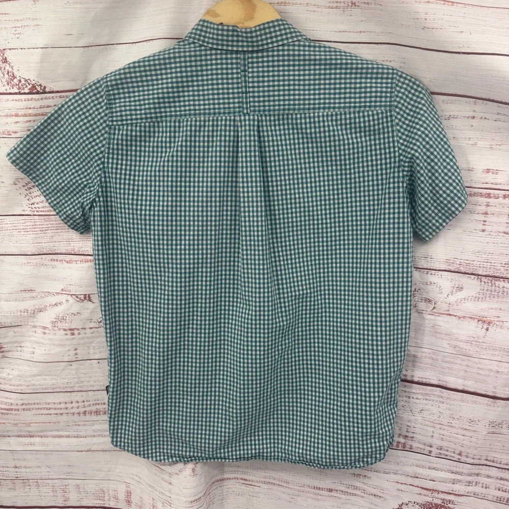 The North Face Shirt Mens Size XL Gingham Plaid Short Sleeve‎ Button Up Casual
